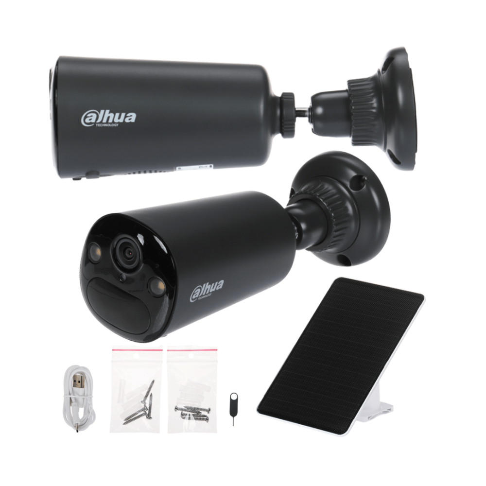 KAMERA DAHUA 4G Z PANELEM SOLARNYM DH-KIT/BF4CA-4G-XL/M0508 APOLLO BULLET C1 BLACK