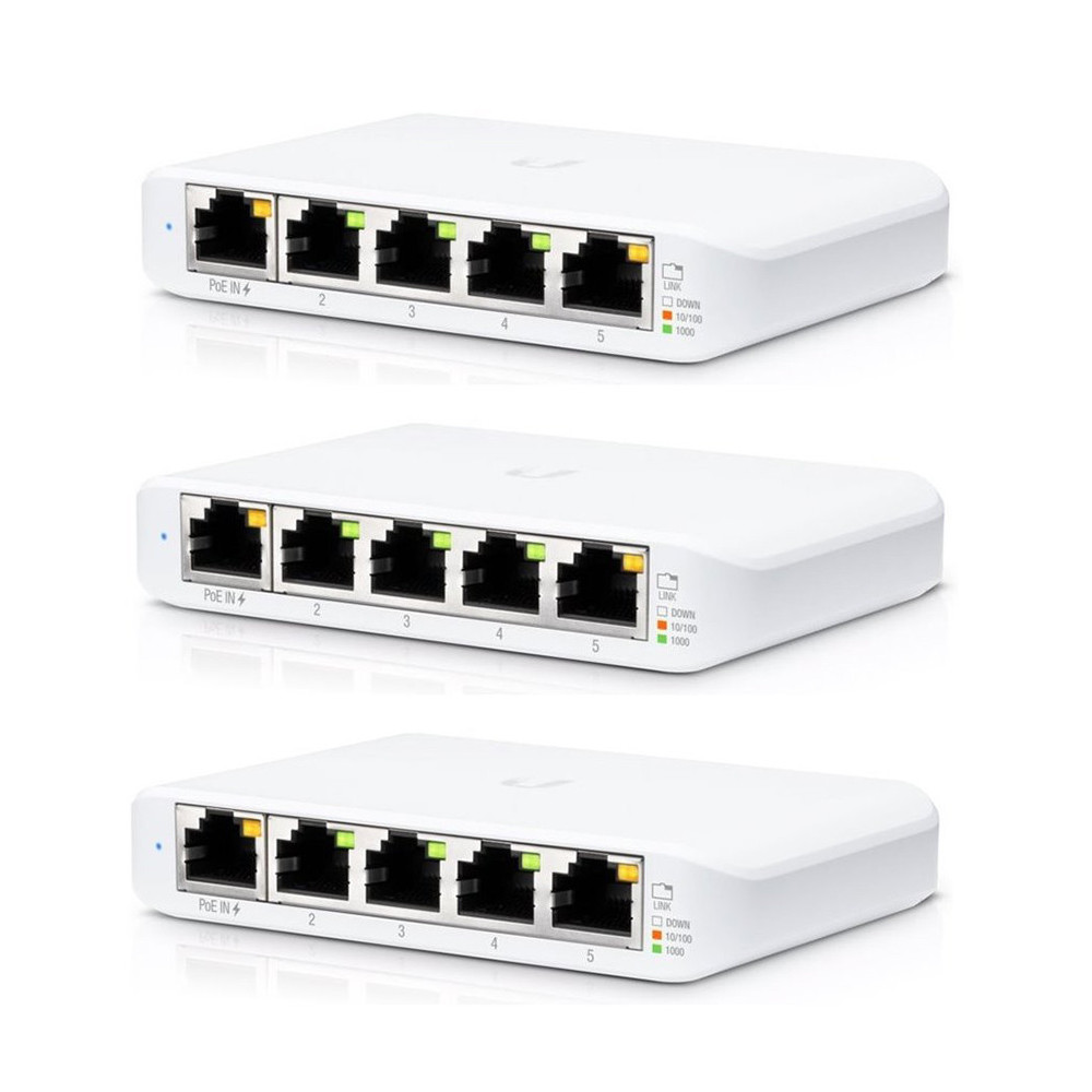 Ubiquiti USW-Flex-Mini-3 switch (przełącznik) UniFi 5x GE, 1x PoE IN (3-pak)