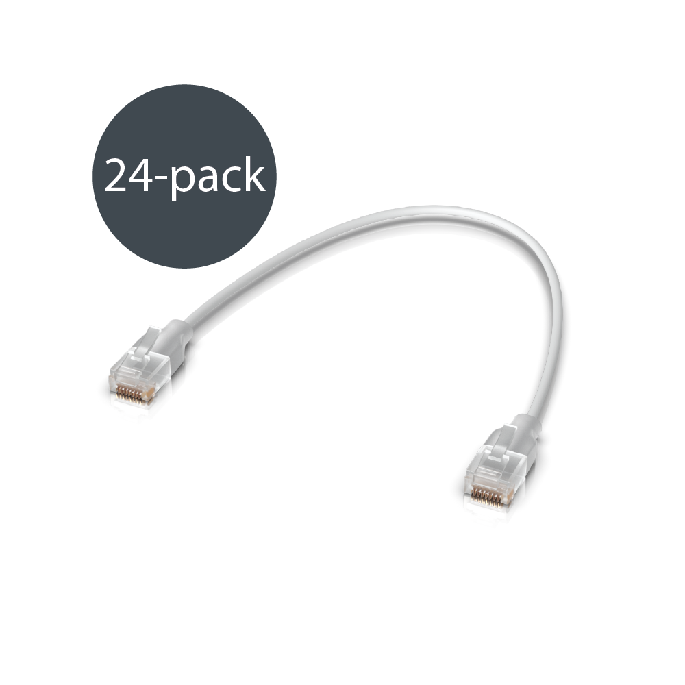Ubiquiti UniFi Etherlighting patch cord U/UTP kat. 6, 0,15 m, biały (24-pak)