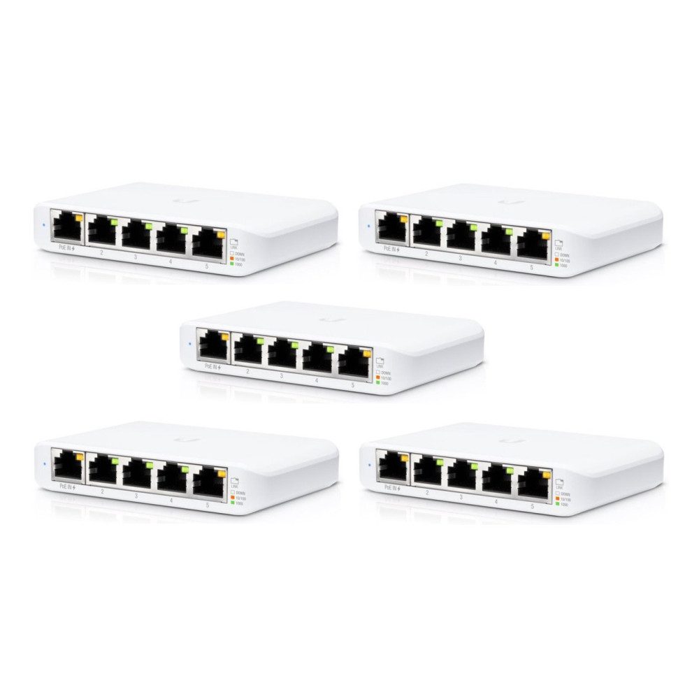 Ubiquiti USW-Flex-Mini-5 switch (przełącznik) UniFi 5x GE, 1x PoE IN (5-pak)