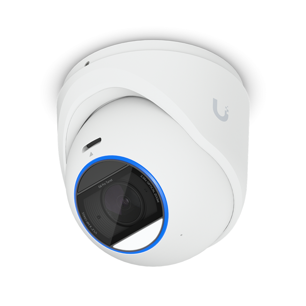 Ubiquiti G6 Pro Turret zewnętrzna kamera IP 8 Mpix (4K), zoom optyczny, PoE, mikrofon, głośnik, microSD, biała