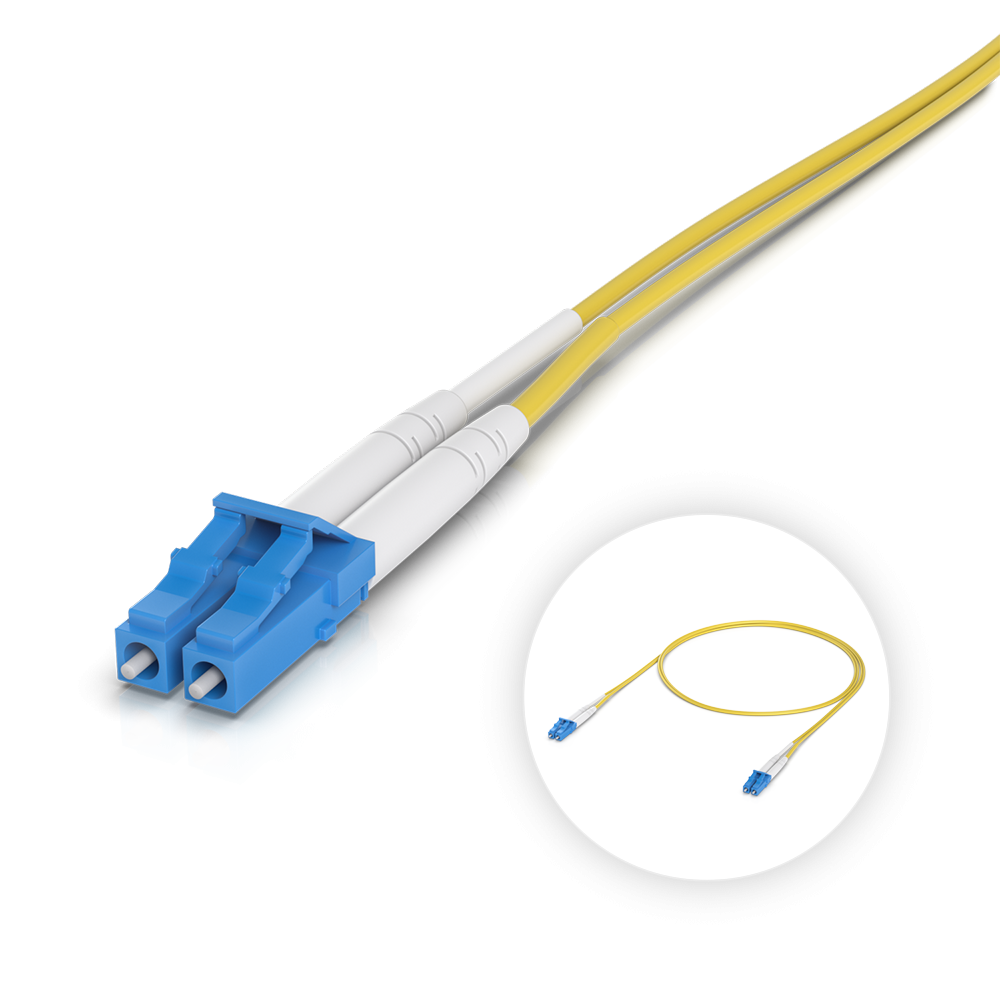 Ubiquiti patch cord światłowodowy LC/UPC - LC/UPC, OS2, SM, Duplex, 1 m (50-pak)