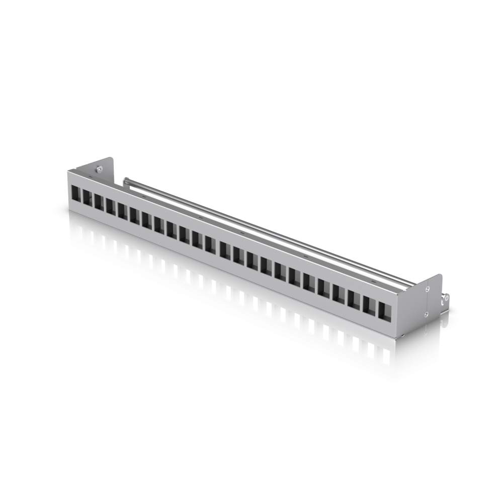 Ubiquiti UACC-Rack-Panel-Patch-Blank-24 patch panel, 24 otwory na keystone, Rack 19" 1U