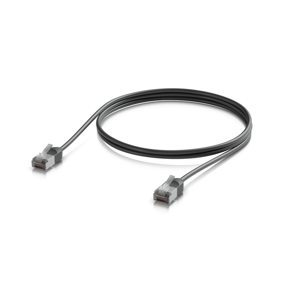 Ubiquiti zewnętrzny patch cord F/UTP kat. 6A, 1 m, czarny