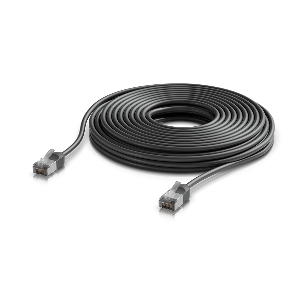 Ubiquiti zewnętrzny patch cord F/UTP kat. 6A, 12 m, czarny
