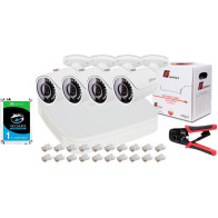 KOMPLETNY ZESTAW MONITORINGU IP DAHUA 4KAMERY