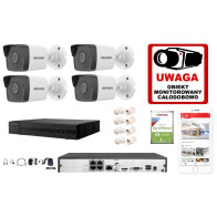 Zestaw do monitoringu domu, biura, firmy IP Hikvision IPH4TH4HD