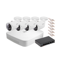 Zestaw monitoringu IP Dahua NVR 4 kamery tubowe 2MPx