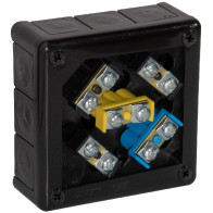 Puszka natynkowa z zaciskami 12 wlotów VIPLAST VP-51 CZARNA IP55 118x118x46mm 051-55