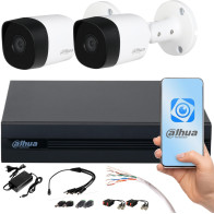 Zestaw monitoringu Dahua COOPER XVR 2x Kamera tubowa FullHD