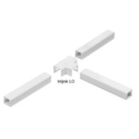 Osprzęt do listew elektroinstalacyjnych, trójnik BIAŁY LO 14x14 (1szt.)