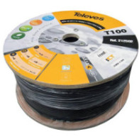 KABEL KONCENTRYCZNY Televes T-100 PE Fca KLASA A - 1m czarny